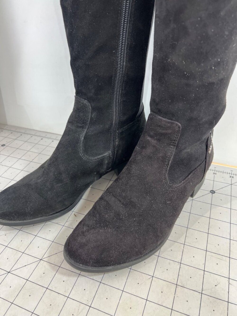 Calvin Klein Gladys Women's Sz.  7.5 Black Over the Knee Boot - Picture 2 of 9
